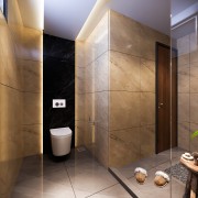 Lavish Dark Bathroom Concept & Detailing