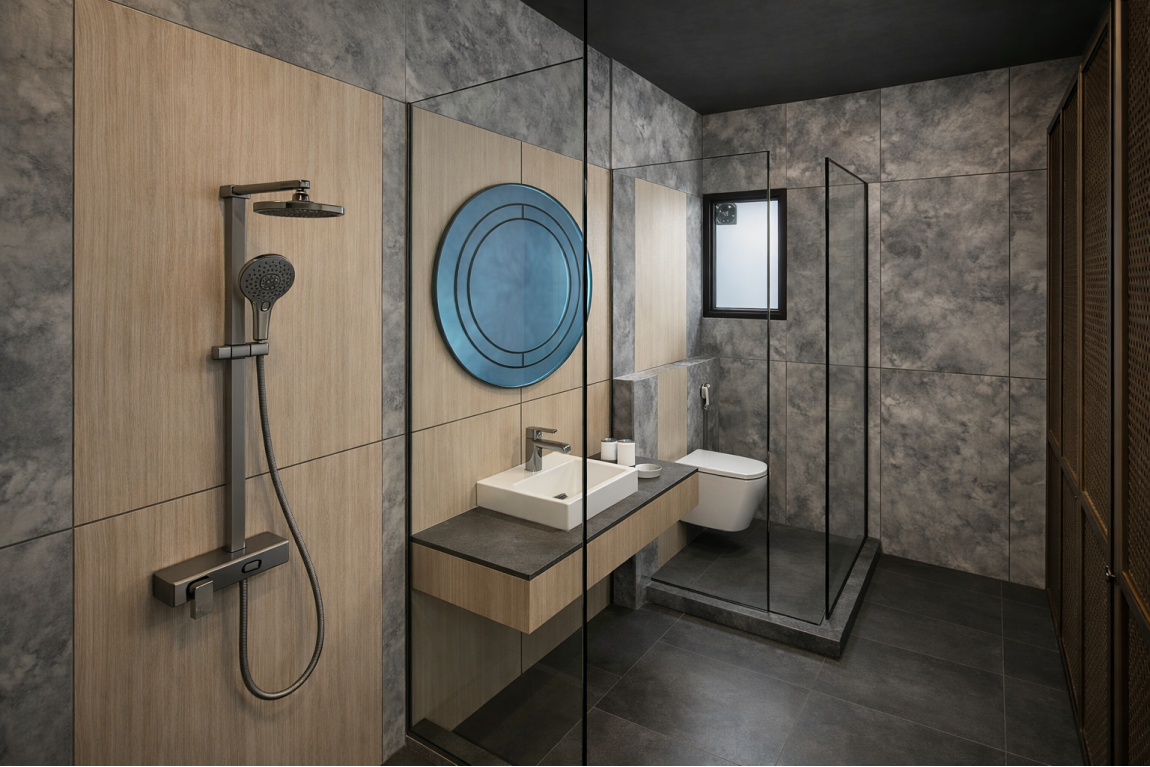 Blue Halo Bathroom