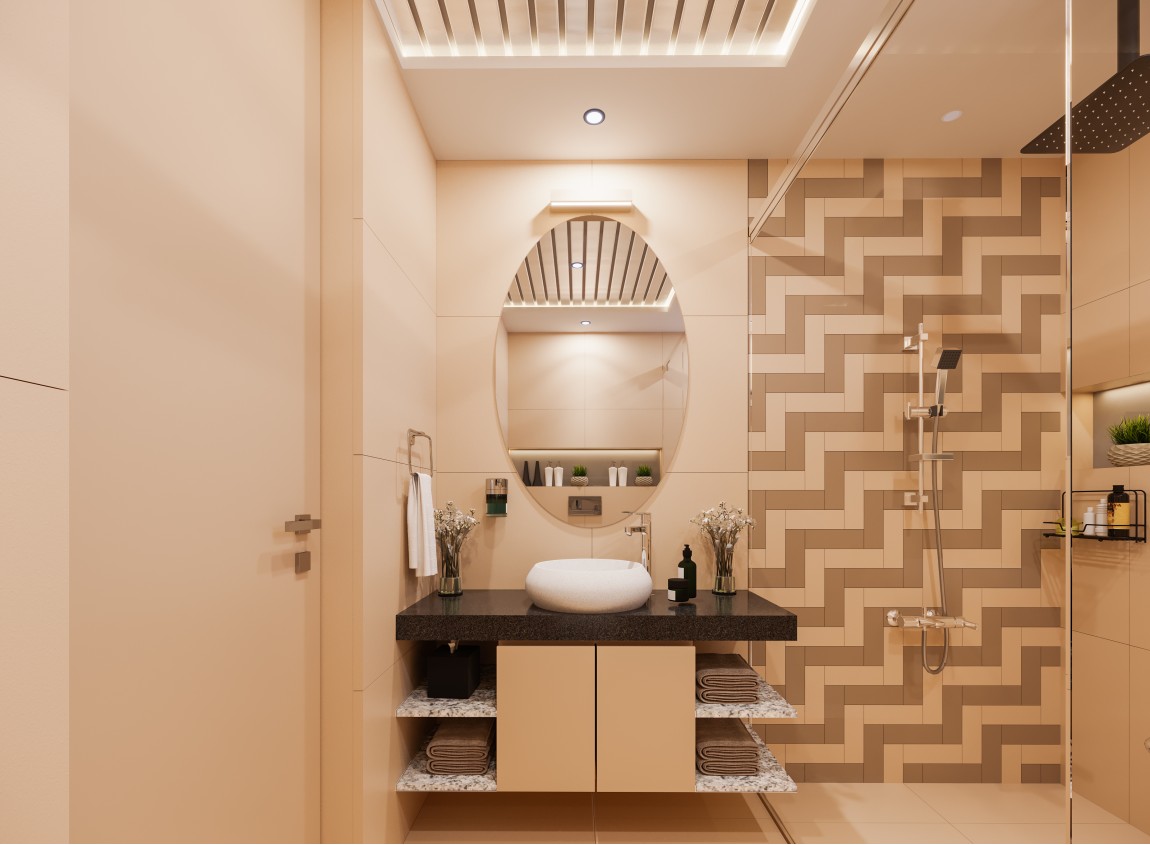 Rich Brown theme bathroom