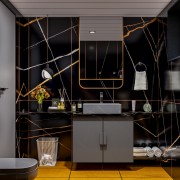 Luxurious Monochromatic Bathroom Design