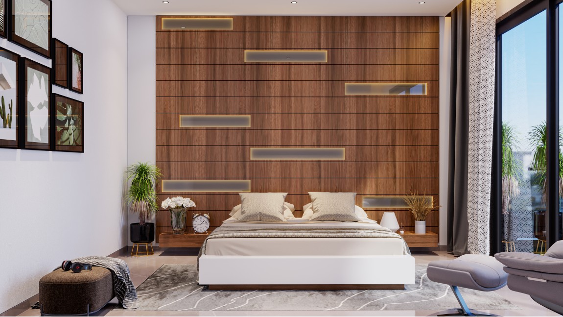 Sequestered Bedback with touch of minimalism