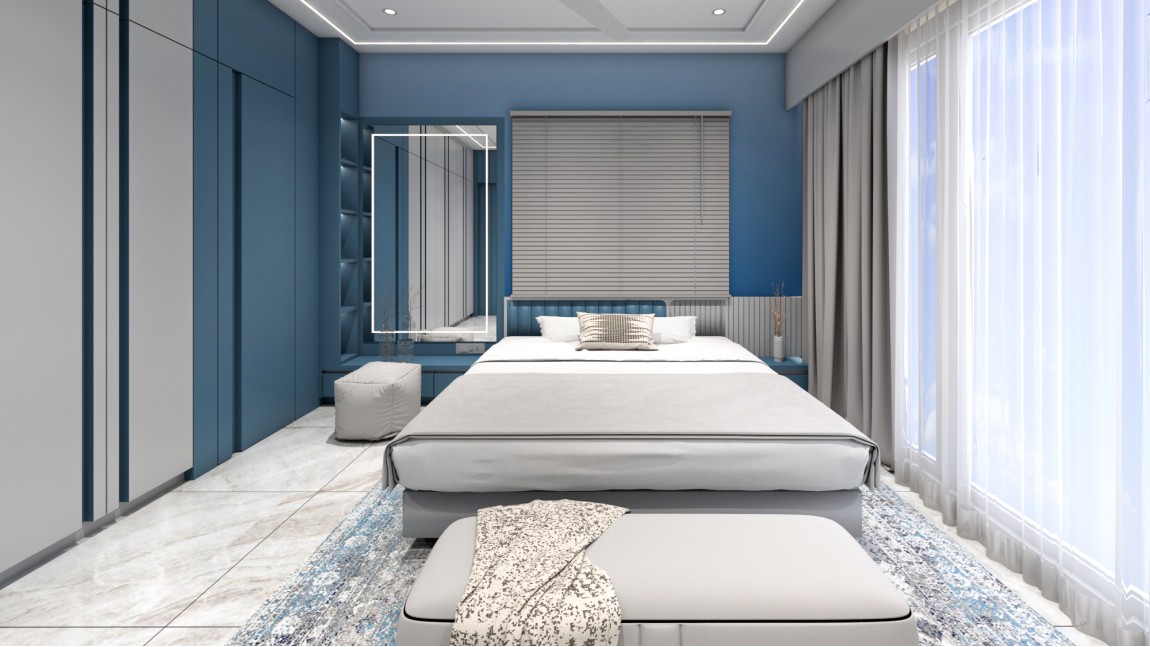 Serene Blue Master Bedroom