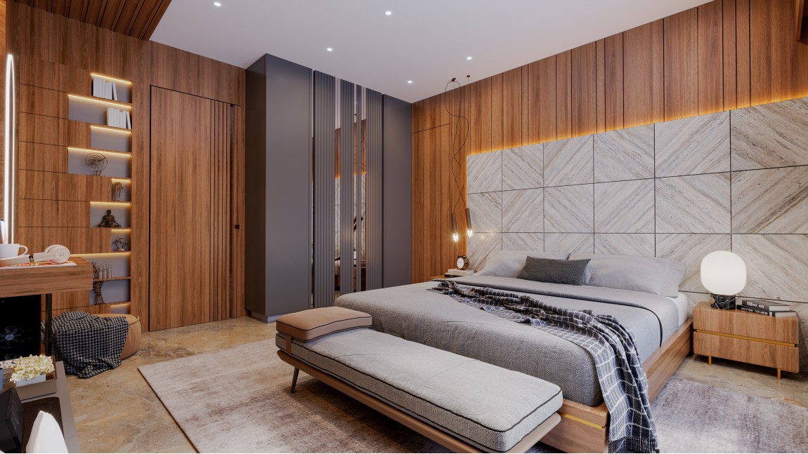 Walnut Luxe Master Bedroom