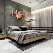 Gleaming Grey Bedroom