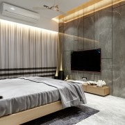Gleaming Grey Bedroom