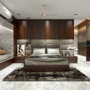 Modern-retro touch Bedroom			