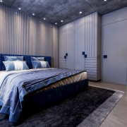 Luxurious Blue theme Bedroom