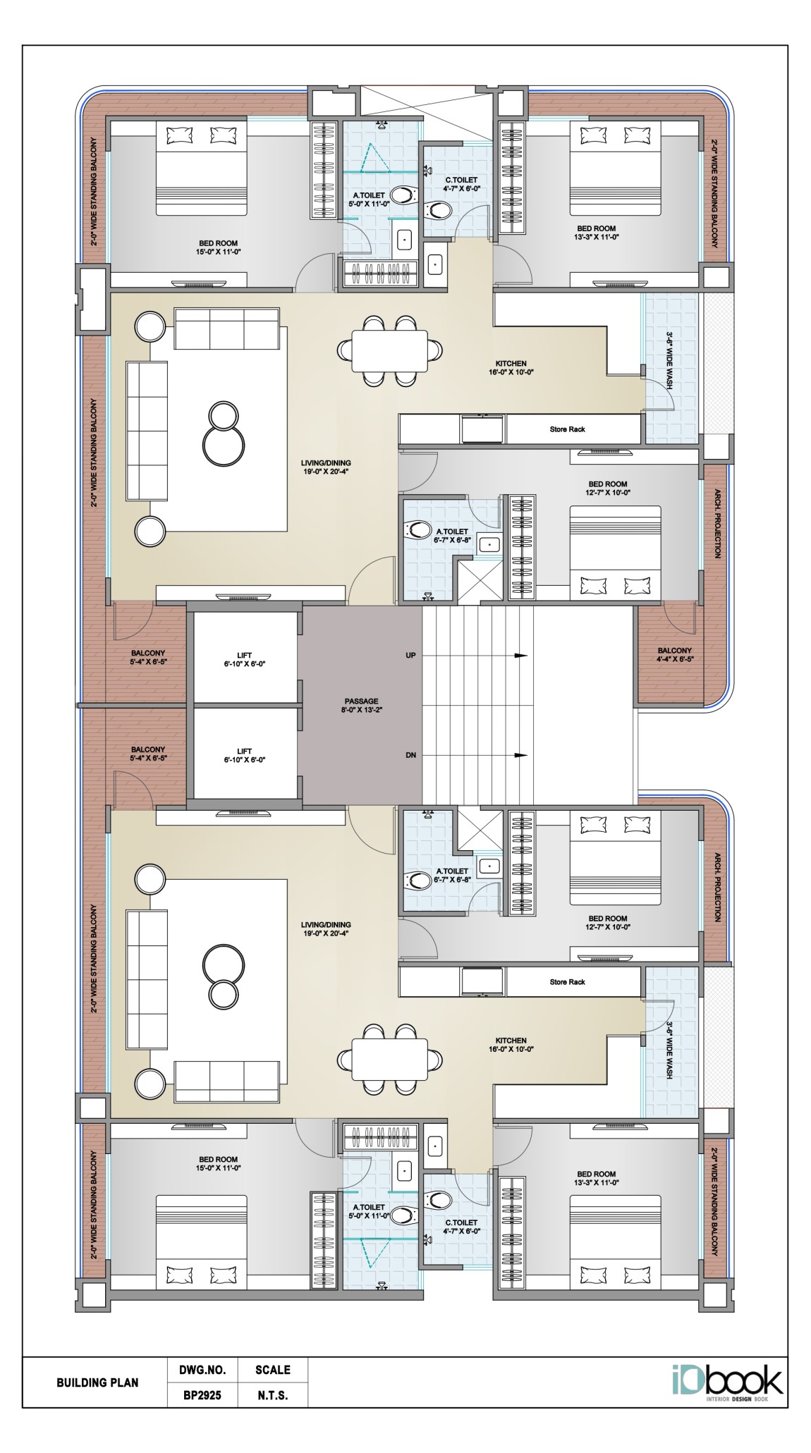 Luxury Feel in Compact 3bhk Plan
