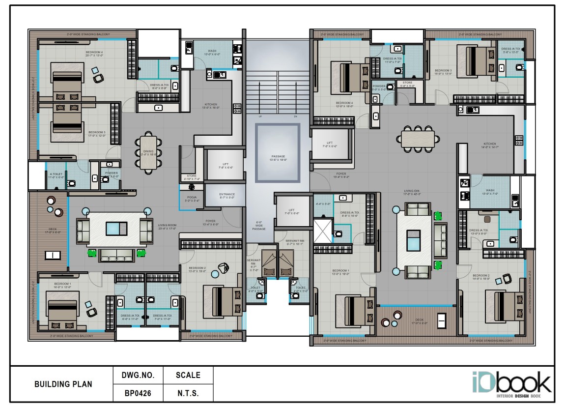 Expansive 4BHK Urban Apartment