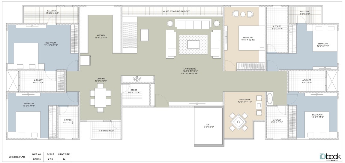 Opulent 5 BHK flat planning