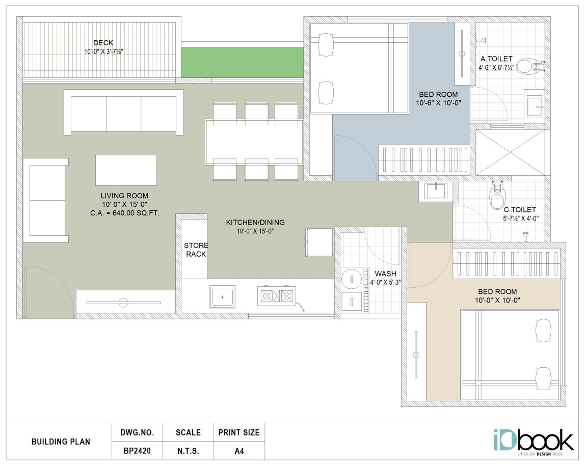 Supremely Designed 2BHK Planning