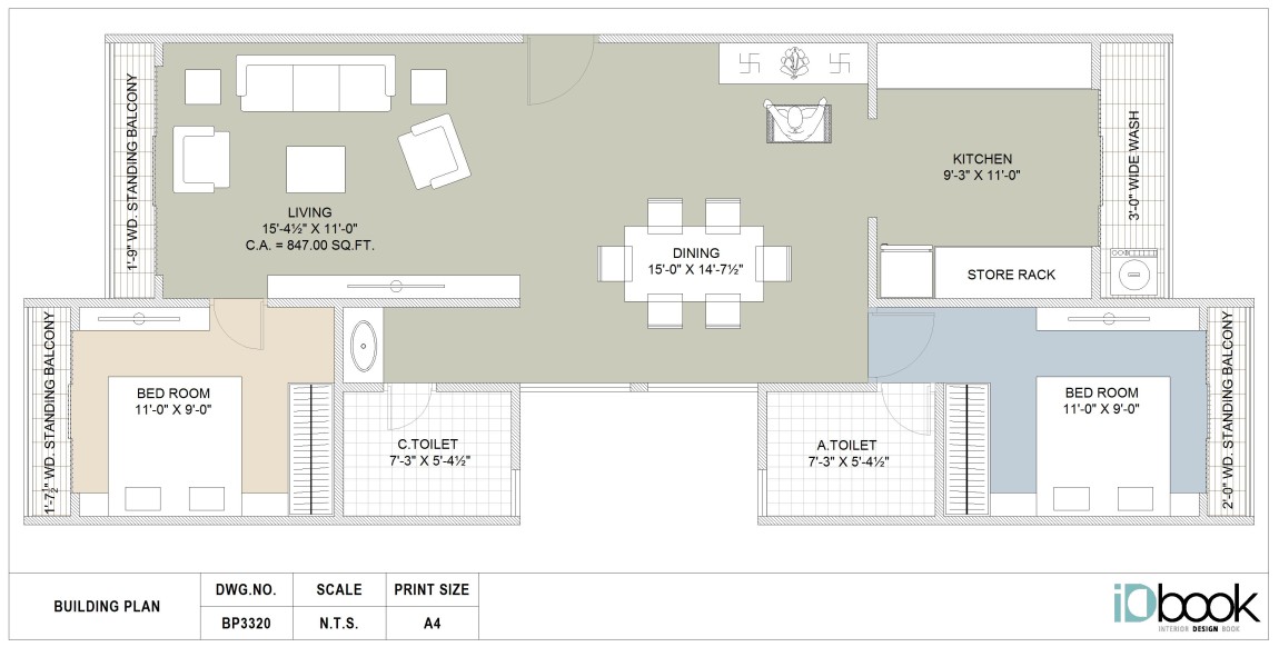 Luxurious 2 BHK apartment