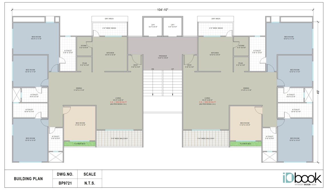 Magnificent spaced Apartment Plan