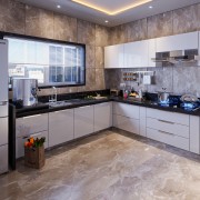 Exciting Small Modern Kitchen With Detail Drawing			