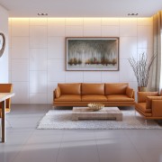 Modern Minimalist Living Room Drawing