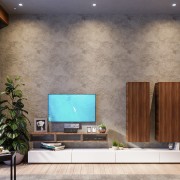 White Floating TV Console