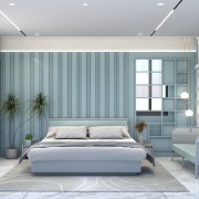 A clam contemporary bedroom