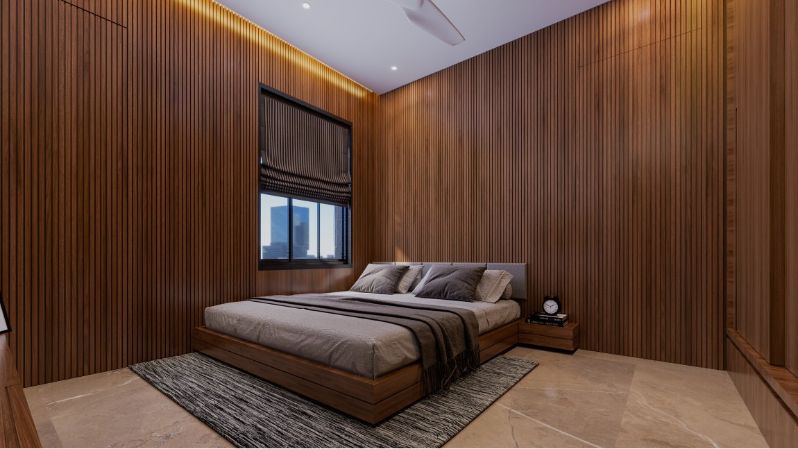 Raw Timber Theme Bedroom