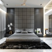 Minimalistic Slate Grey Bedroom