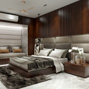 Modern-retro touch Bedroom