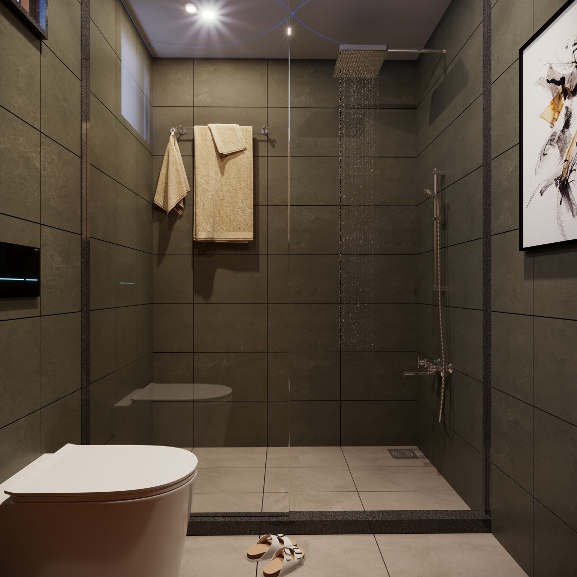 Gorgeous  Slate Grey Bathroom Design