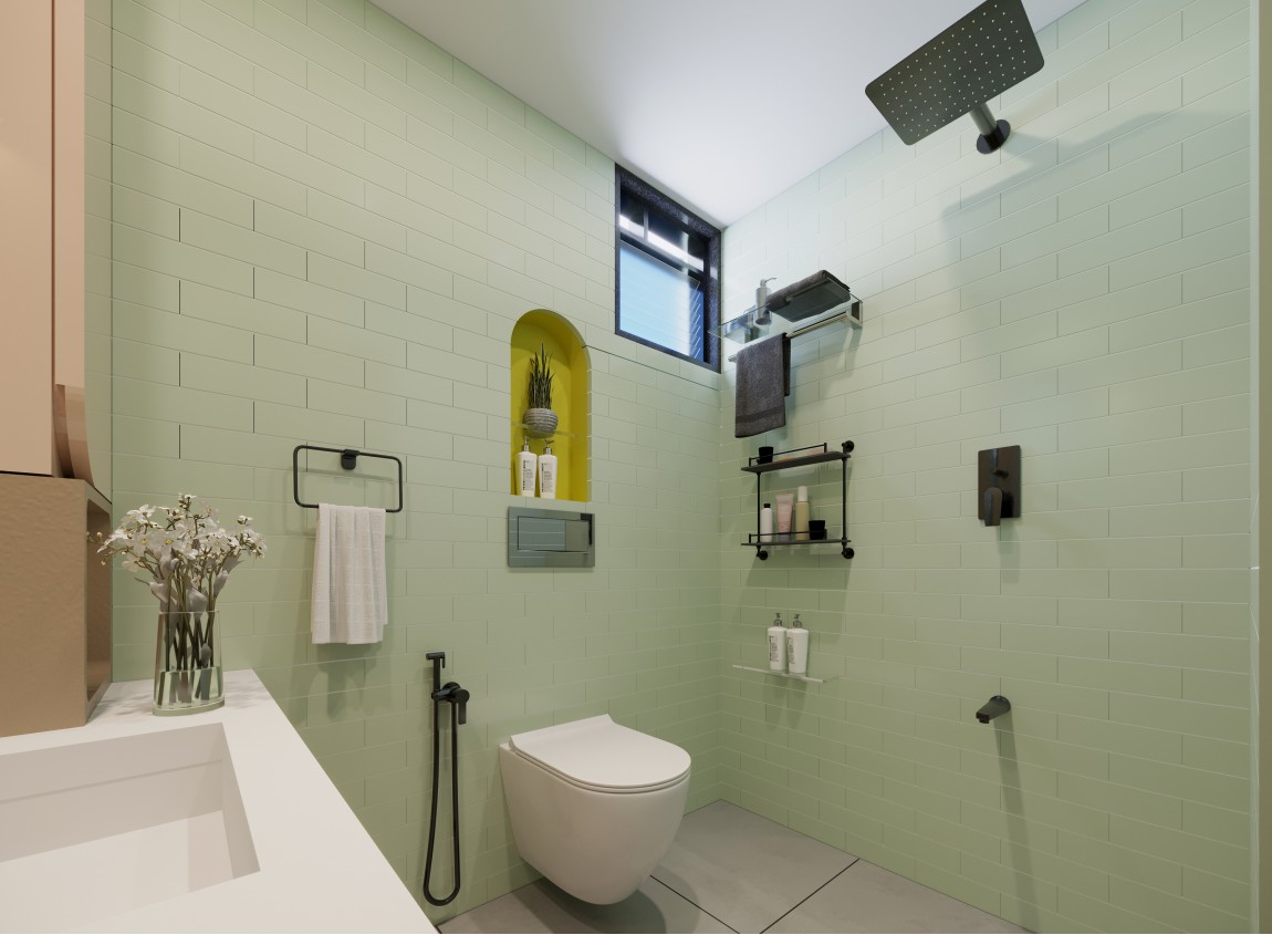Cuban theme bathroom