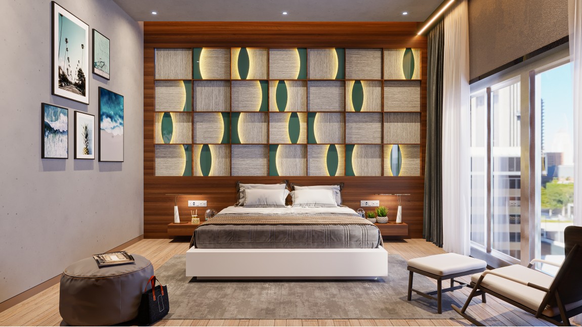 Bed back design with Luxurious Touch