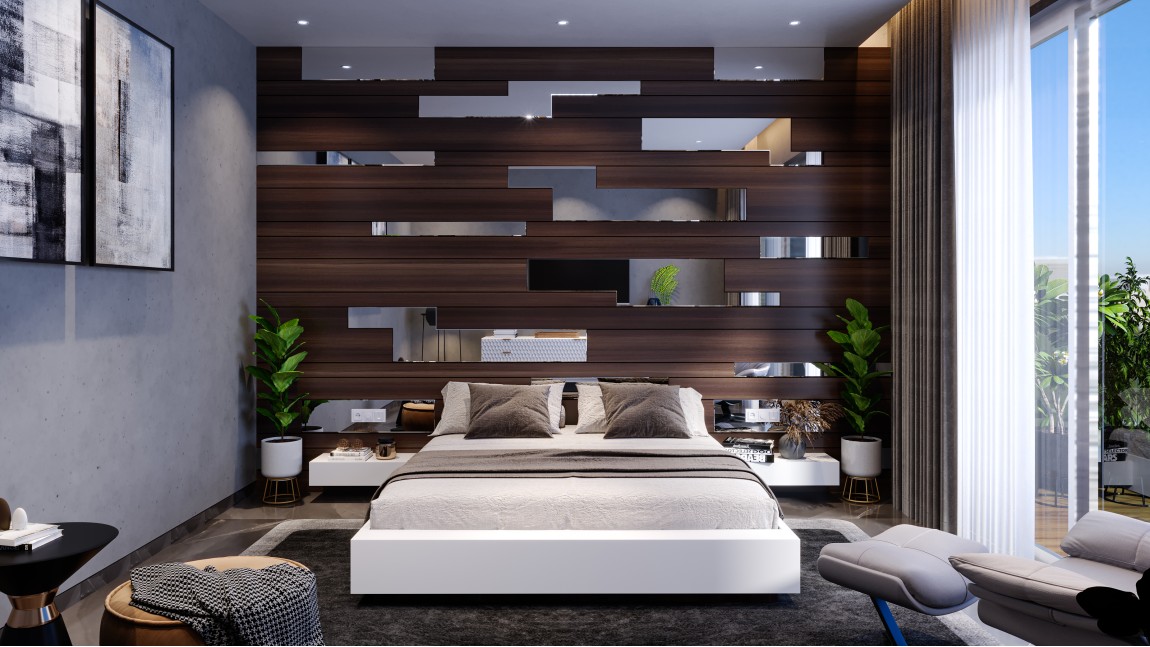Asymmetrical Bedback interior pattern 