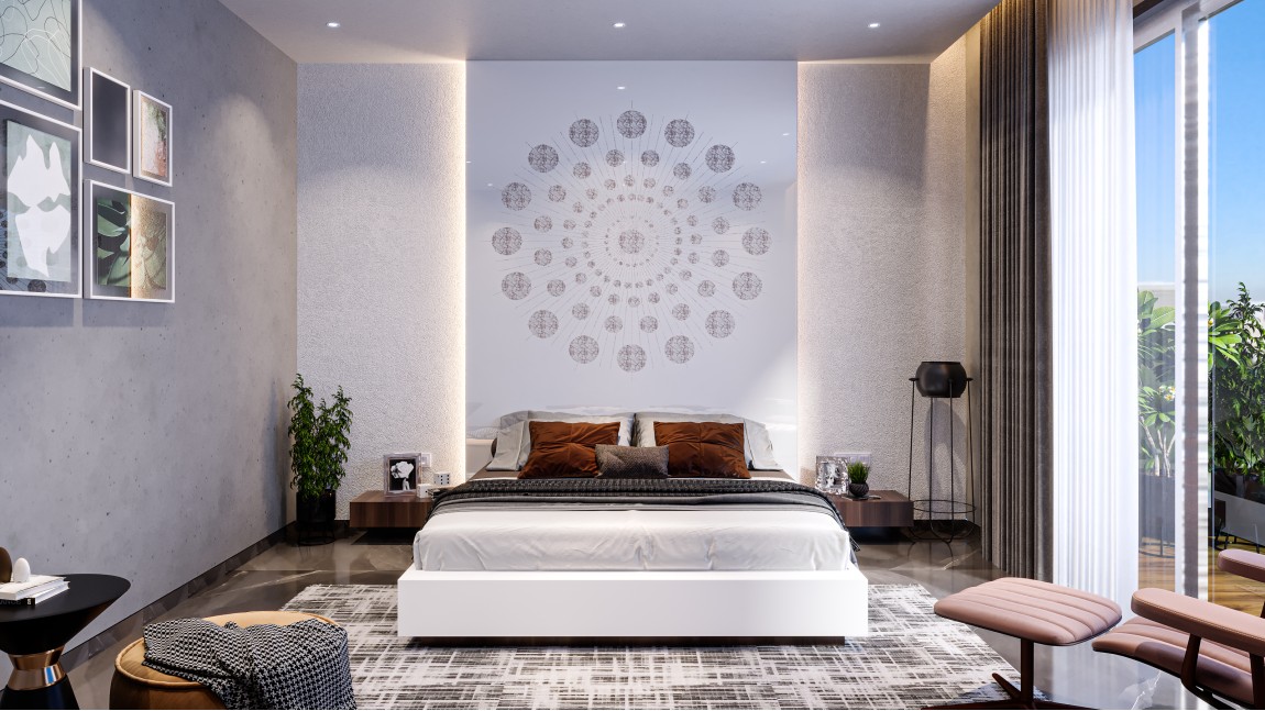 Traditional Glass Bedback Design 