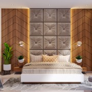 Bedback with a series of luxurious materials