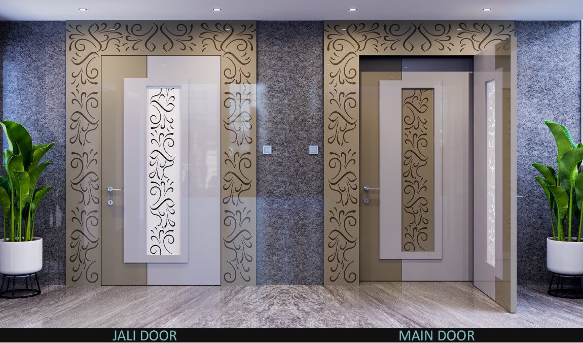 Modern Carved Entry-Jali Door Concept