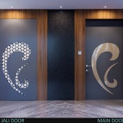 Grey theme Front-Jali Door Design