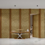 Two-toned Wooden Wall Paneling	